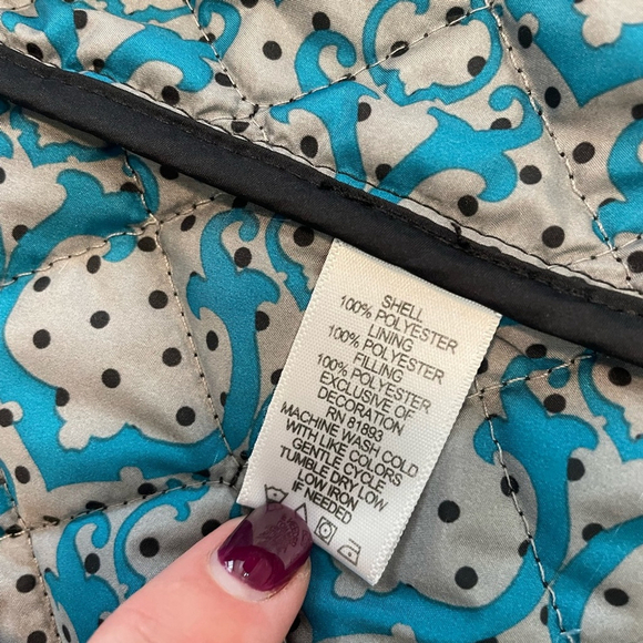 C Wonder, XL, women lightweight button up quilted black jacket fall outdoor warm - Picture 9 of 9